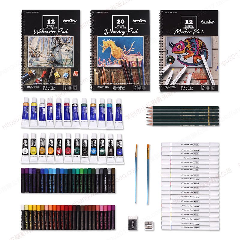 149Pcs Deluxe Artist Painting Set with Aluminum and Solid Beech Wood Easel,  96 Paints, Stretched Canvas and Accessories, Art Paint Supplies for