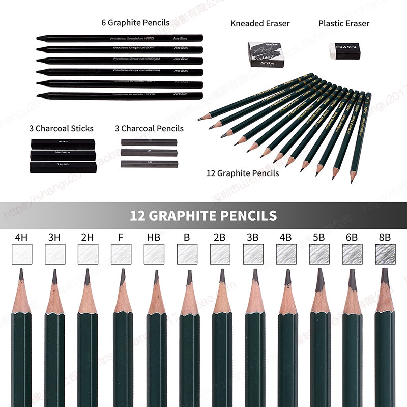 Professional Sketching Kit – 35 Pieces – Artibox